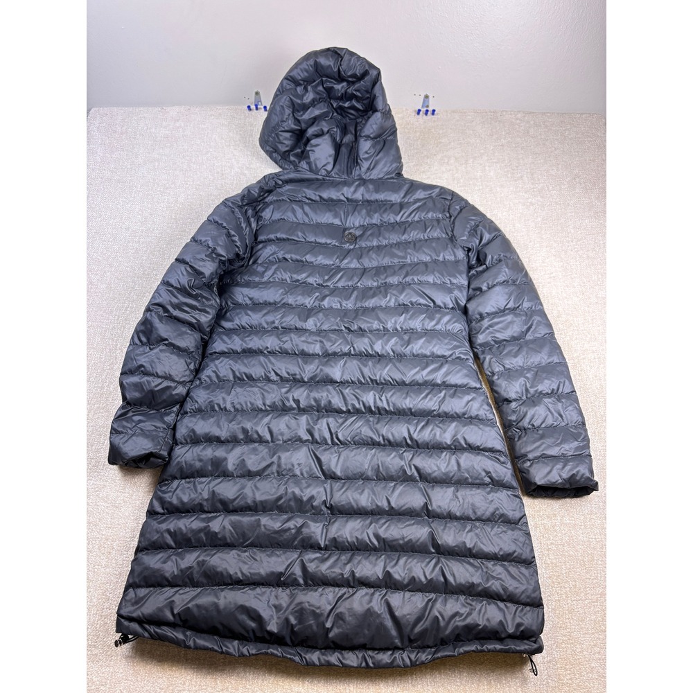 Lululemon Athletica Hooded Puffer Parka Jacket Black Size 10 Broken Zipper 4504 - Picture 7 of 10